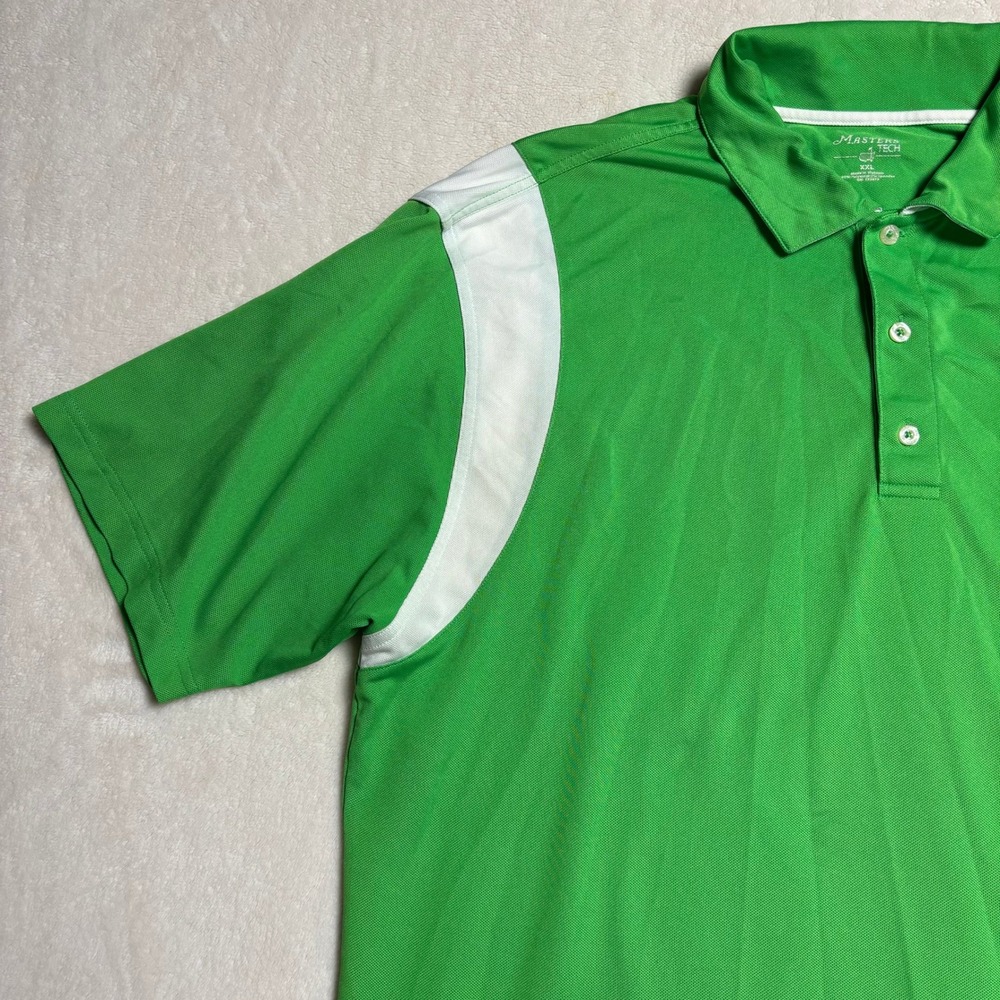 Masters Tech Mens Polo Shirt Size XXL Green Golf Short Sleeve Performance - Picture 4 of 10